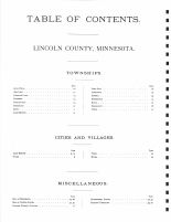 Table Of Countents, Lincoln County 1898